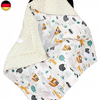 TupTam Baby Winter Einschlagdecke Babydecke 75x75cm für Autositz Babyschale 