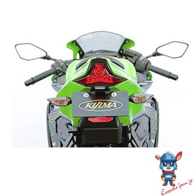 Kijima Fender Eliminator Kit for Kawasaki Ninja ZX-25R Black Steel