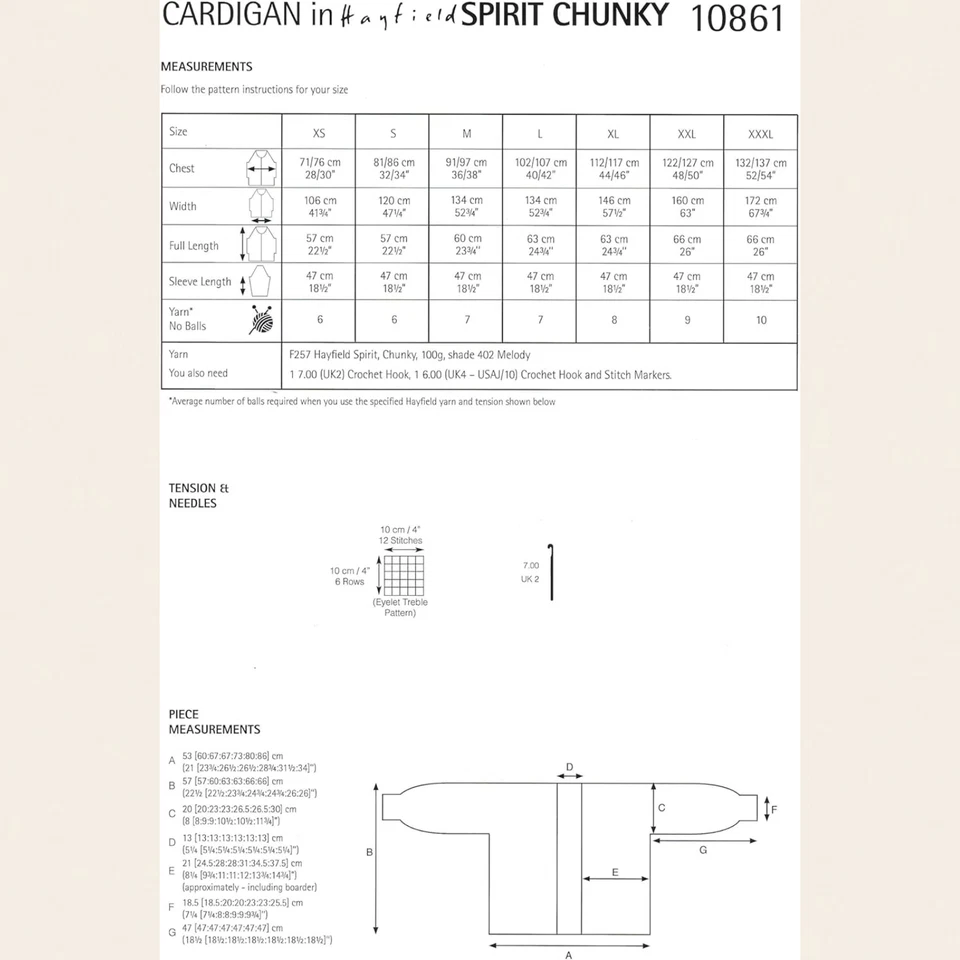 Sirdar Leaflet 10861 - F257 Crochet Cardigan chunky ladies - Image 2 of 2