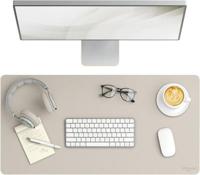 Desk Pad, Vegan Leather Desk Mat with Non-Slip Faux Suede Backing, Perfect De...