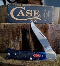 2026 Case XX Axe Handle Navy Blue Bone Rogers Jig BR61135 SS
