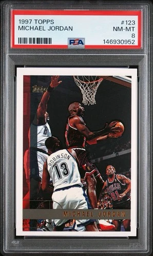 1997-98 Topps Michael Jordan #123 Chicago Bulls Base Set PSA 8 NM-MT