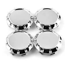 4 PCS 75mm Wheel Center Caps OD 75mm / 2.95", ID 68mm / 2.68" Chrome