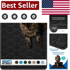 35x23 Cat Litter Mat - Soft  Waterproof, Less Mess Guaranteed