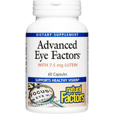 Natural Factors, Advanced Eye Factors Antioxidant Lutein and Zeaxanthin 60 Caps