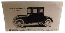 1924 Vintage Automobile Dodge Brothers Coupe Albany Ny. Business Card Photo 1924 Vintage Automobile Dodge Brothers Coupe Albany Ny. Business Card Photo
