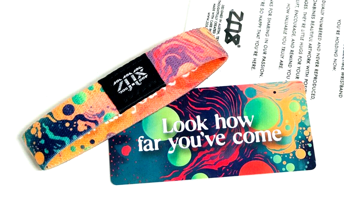 ZOX **LOOK HOW FAR YOU'VE COME** Silver Single Small Wristband w
