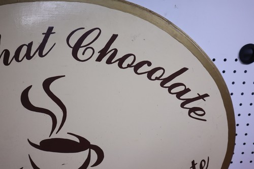 Vintage Original Hand Painted Store Sign - All That Chocolate - Coffee Bakery US - Picture 3 of 9