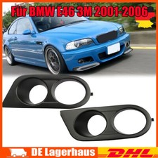 1 Paar Nebelscheinwerfer Blenden Stoßstange für BMW 3er E46 3M 2001-2006 Schwarz