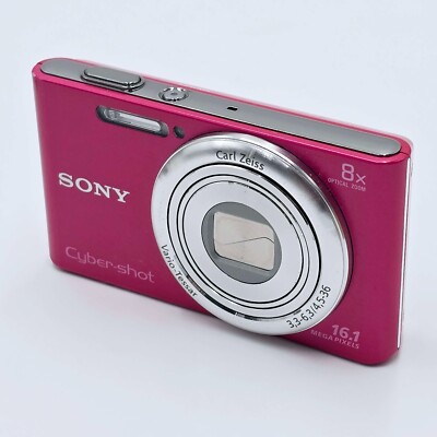 SONY Cyber-shot Digital Camera DSC-W730 16.1 MP 8x Zoom Rose Pink