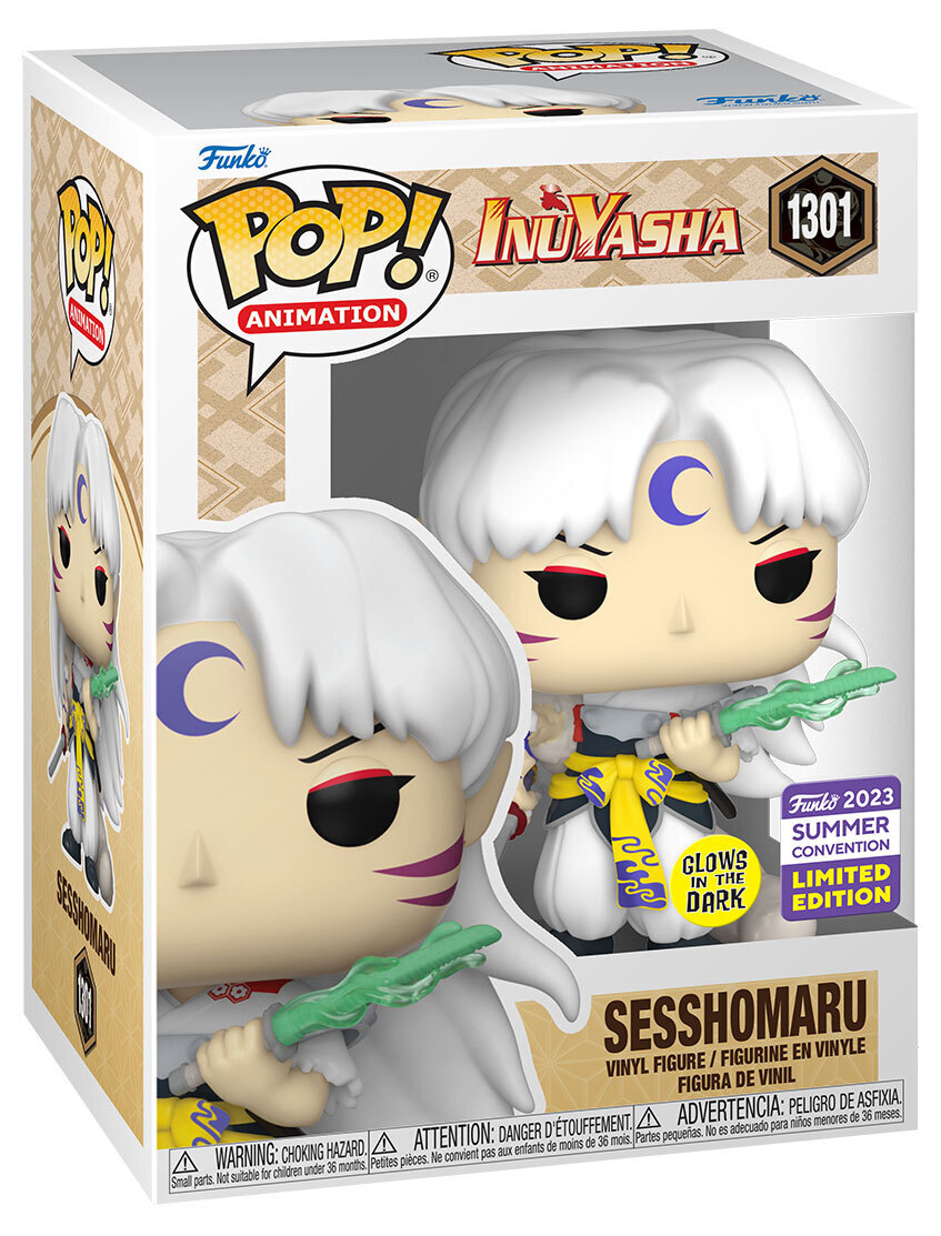 Funko Pop Inuyasha Sesshomaru SDCC 2023 Exclusive - Glow In The Dark Anime Collectible Figure