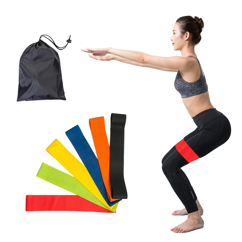 5 bandas de resistencia de látex bucle con bolsa de almacenamiento Foto 3 de 4