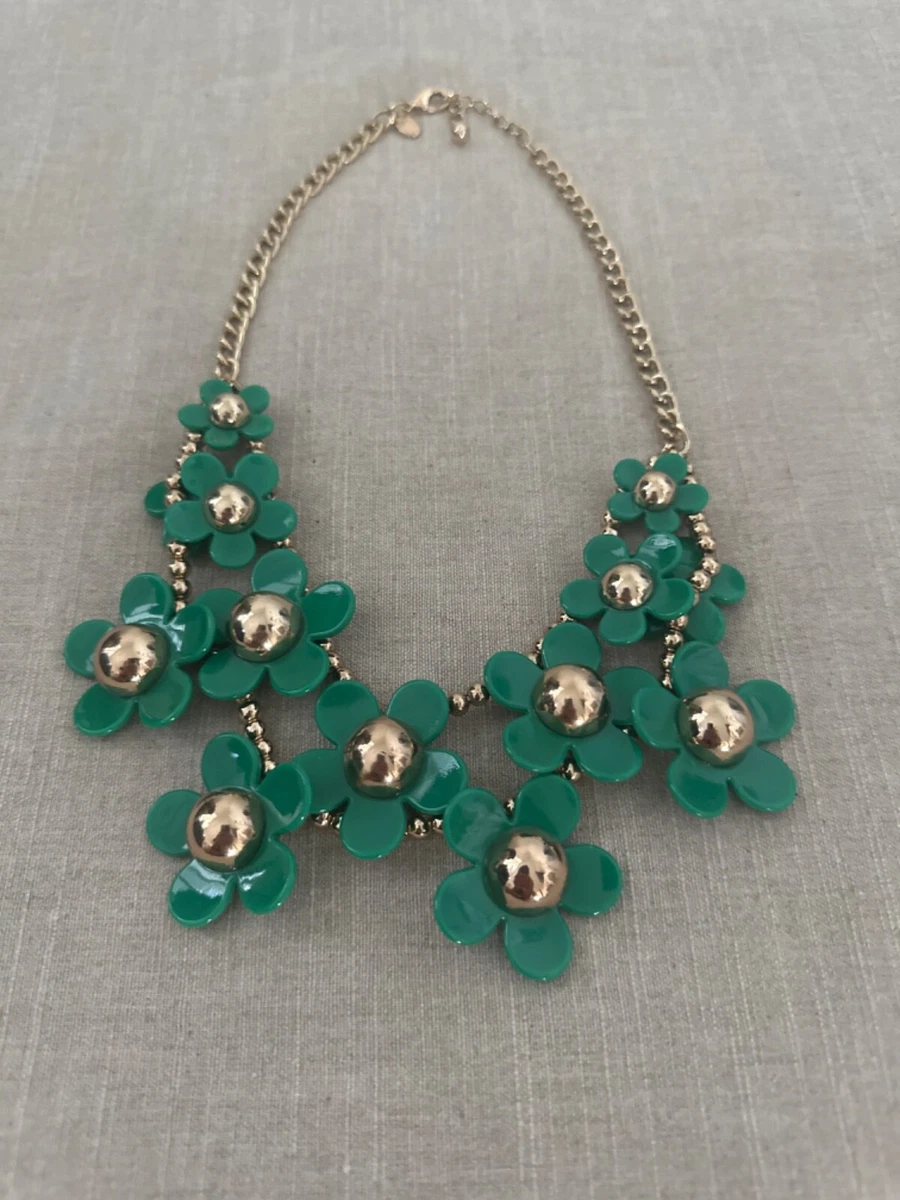 Kelly green statement best sale necklace