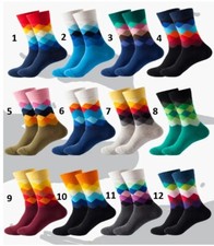 Fashion Mens Novelty Colorful Argyle Diamond Dress Socks Size US 6-10