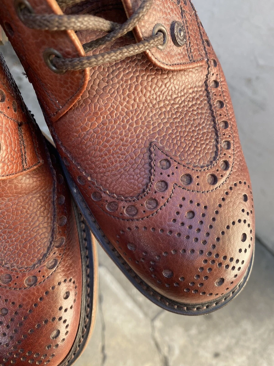 Joseph Cheaney & Sons Tweed C Derby Brogue Boots Cognac Grain