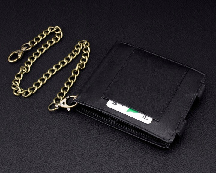 Men's Black Soft Leather Wallet with RFID Blocking Protection Credit Card Holder image 5