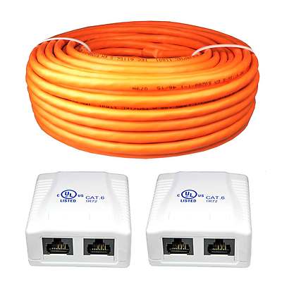 10m Cat.7 Verlegekabel 2x Netzwerkdose 2f Cat6 UTP  Netzwerk Kabel Dose Kat7  b