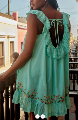 Free People Buttercup Embroidered Mini Dress Size M Cascade Combo Free People Buttercup Embroidered Mini Dress Size M Cascade Combo