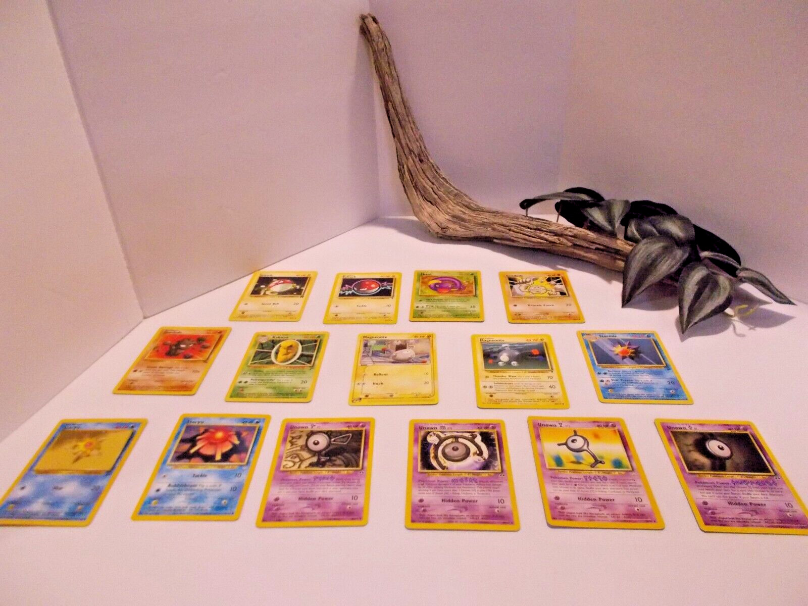 Vtg Pokémon Card Lot of 15 Cards - Unknowns, Voltorb, Geodude, Starmie, Staryu
