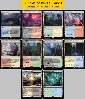 10x REVEAL Dual Lands RARE UNTAPPED Set of 2-Color MTG Magic the