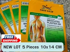 5x LARGE Tiger Blam Cool Medicated Plaster HRpain relief patches 10x14