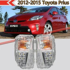 Fit 2012-2015 Toyota Prius Pair LED DRL Left & Right Fog Lights Turn Signal Lamp