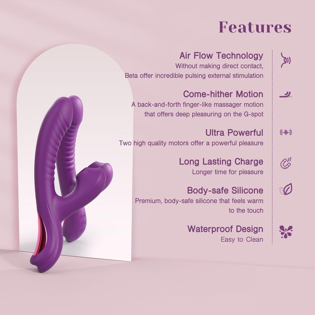 come hither sex toy Sensual Come-Hither Rabbit Vibrator with Tickling Vibration – Amovibe