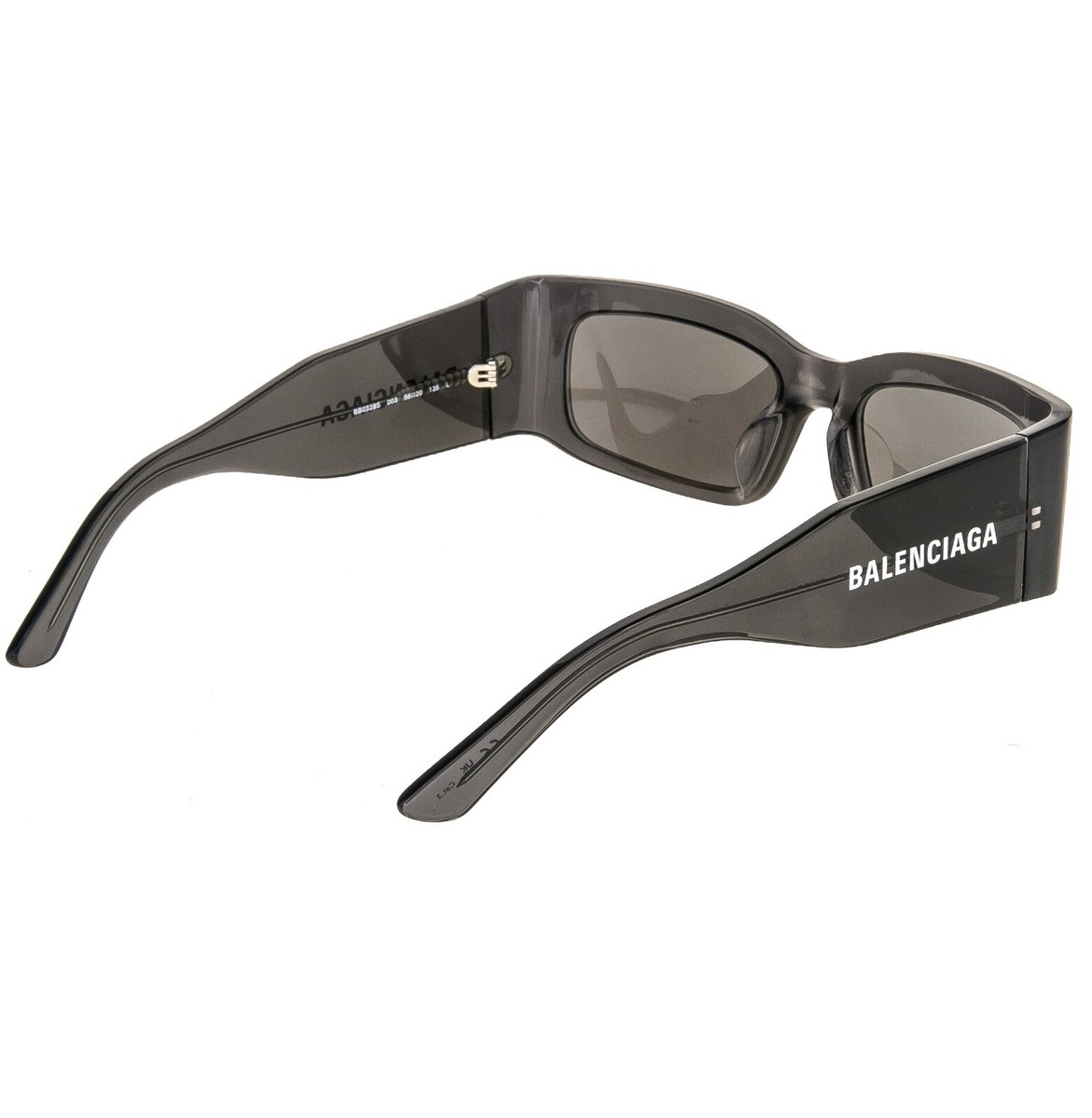 BALENCIAGA PANTHER 0328 Gray Silver Mirror Geometric Unisex