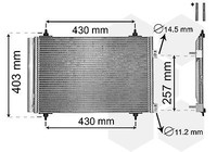 Van Wezel 09005231 Kondensator, Klimaanlage FüR CitroËN Ds Peugeot
