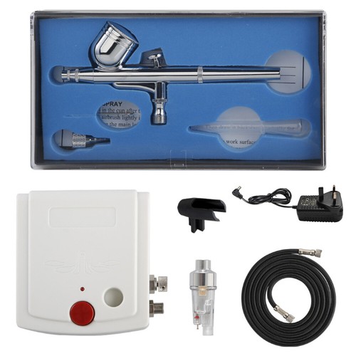25PSI Airbrush Compressor Kit Spray Gun Dual Action Air Brush Paint Model 0.3MM - Picture 5 of 13