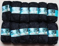 Queensland Collection Maldive Yarn 12 Skeins Brand New Color 10 Lot 950 Black