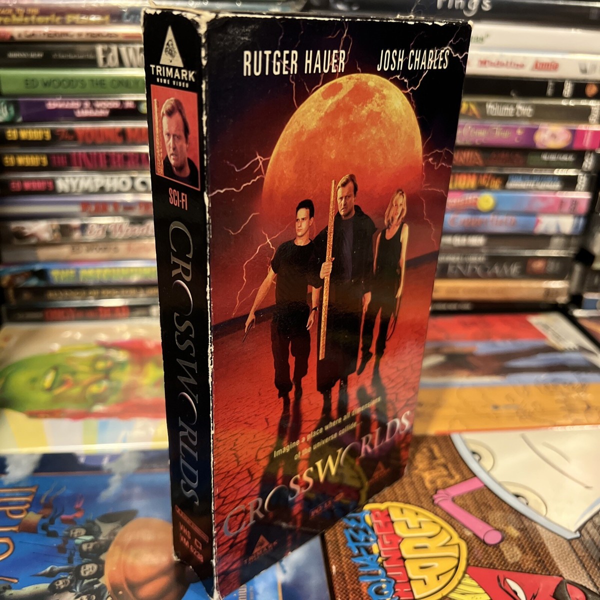 Crossworlds 1996 VHS Tested Rental Rutger Hauer Jack Black Sci Fi