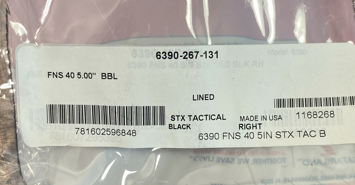 Safariland 6390 ALS Mid-Ride STX Level 1, RH Duty Holster, FN FNS