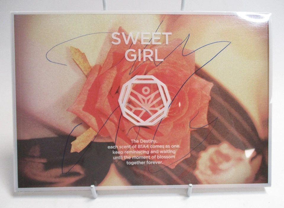 B1A4 Sweet Girl CD (Flower Vers.) 6th Mini Album EP Signed Korea K-pop 2015 LOEN Foto 3 de 4