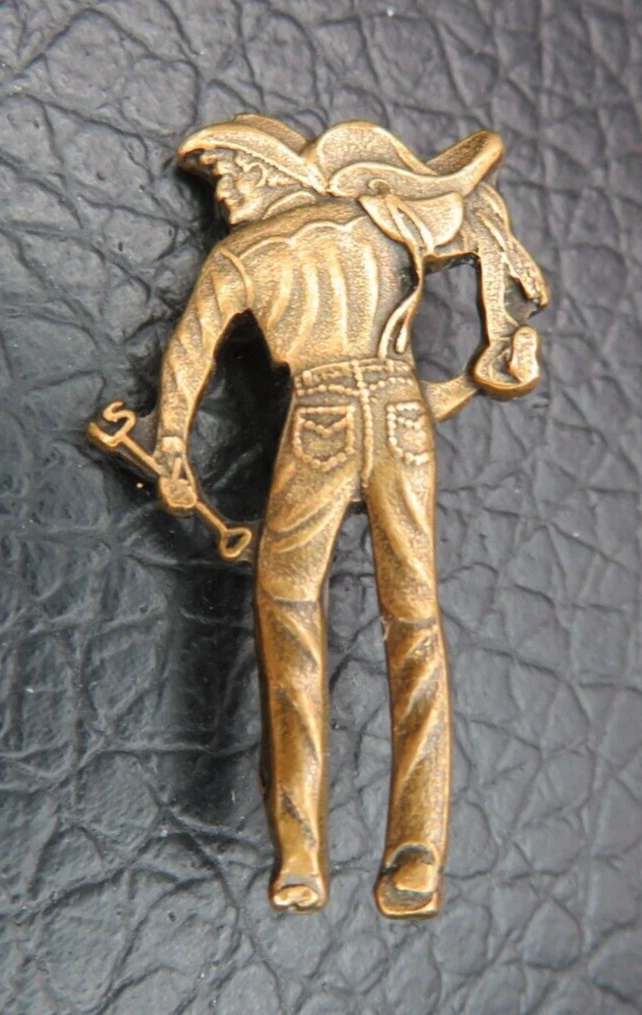 Vintage Levi’s Strauss & Co. Saddleman Cowboy Employee Pin **RARE**