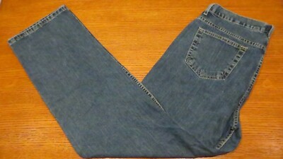 Tasso Elba Mens Straight Leg 5-Pocket Stretch Denim Blue Jeans Regular 36X32