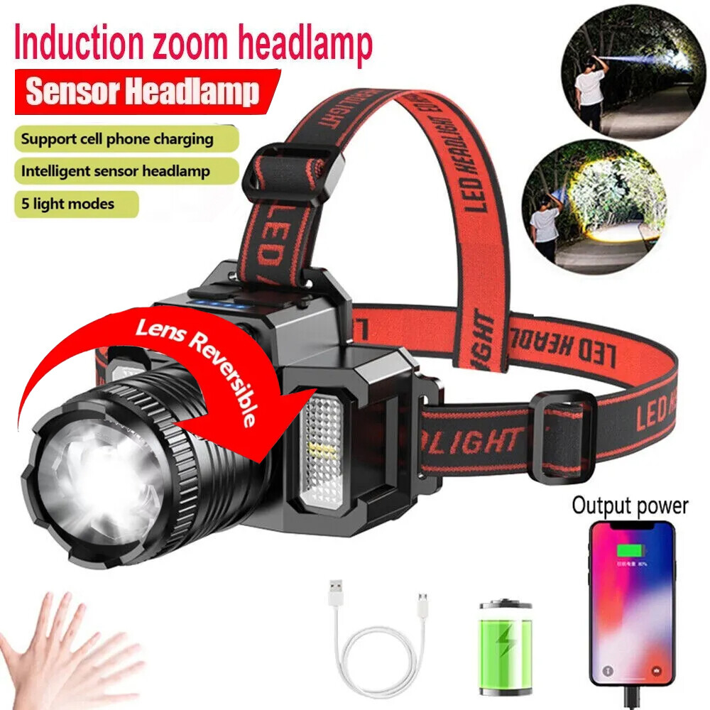 brightest rechargeable headlamp flashlight NEBO Transcend & Flashlight, 1000 Lumen main weak beam Foxelli Usb Rechargeable Headlamp Flashlight