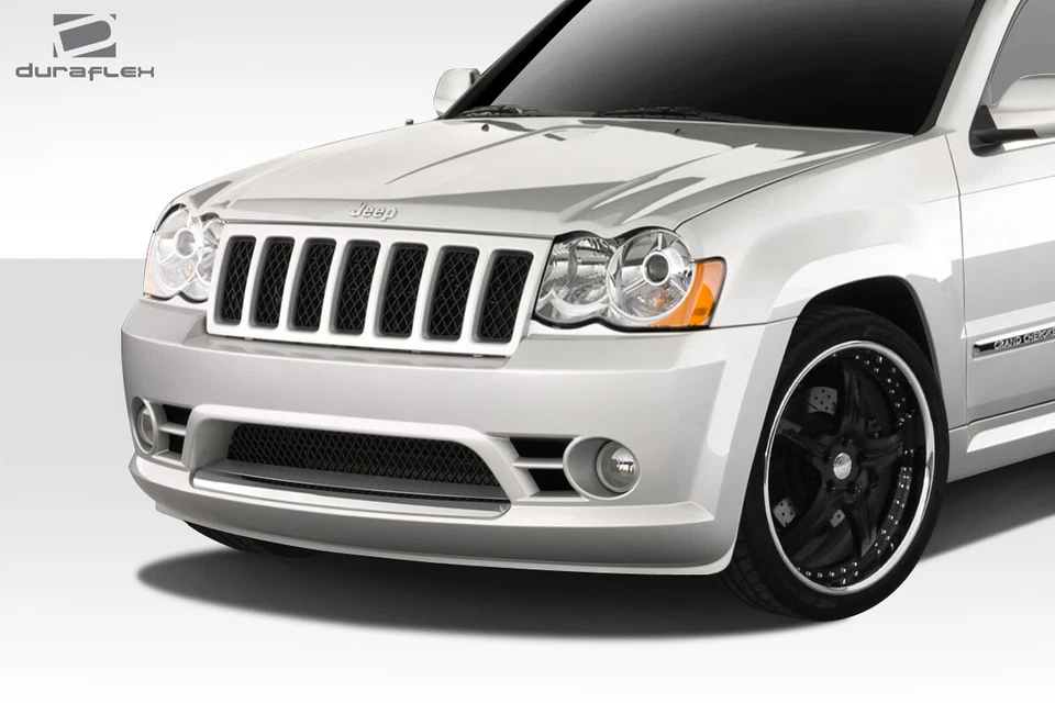 For 2008-2010 Grand Cherokee Duraflex SRT Look Front Bumper Cover - 1 Piece Foto 2 de 4