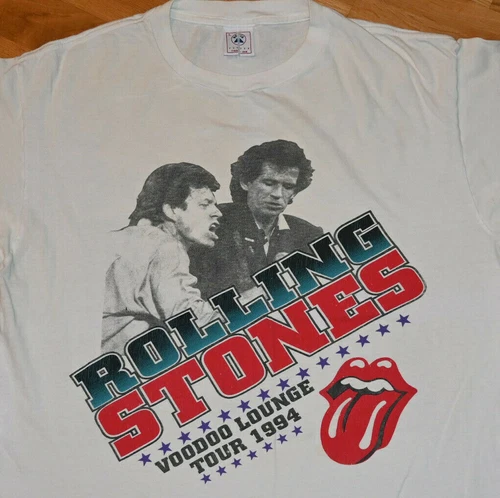 ROLLING STONES rock concert tour tee t-shirt L 1990s vintage concert t-shirt, vintage, single stitch, B+ condition