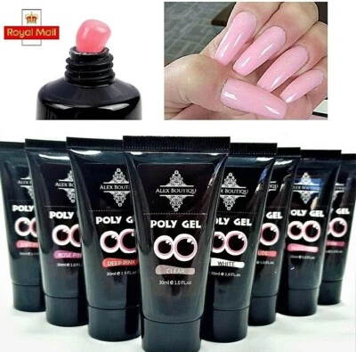 30ml Poly gel Quick Extension Nail Building Poly Builder Acryl Gel press UV UK