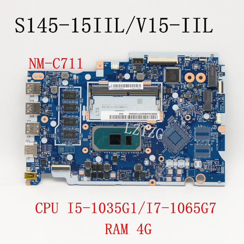 NM-C711 For Lenovo S145-15IIL/V15-IIL Motherboard CPU I5-1035G1/I7
