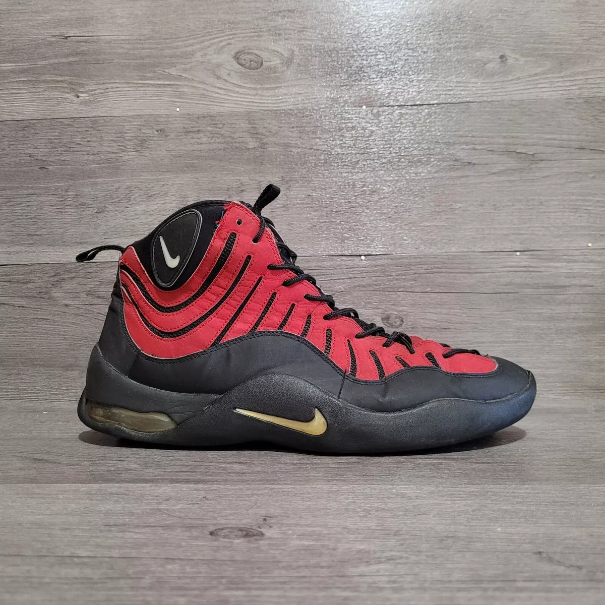 Nike Air Bakin Tim Hardaway Mens Size 12 Red Retro Basketball Shoes