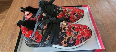 La Strada Sneaker Gr. 38   Velvet Black/Red Flower, NEU, NP 69,90  