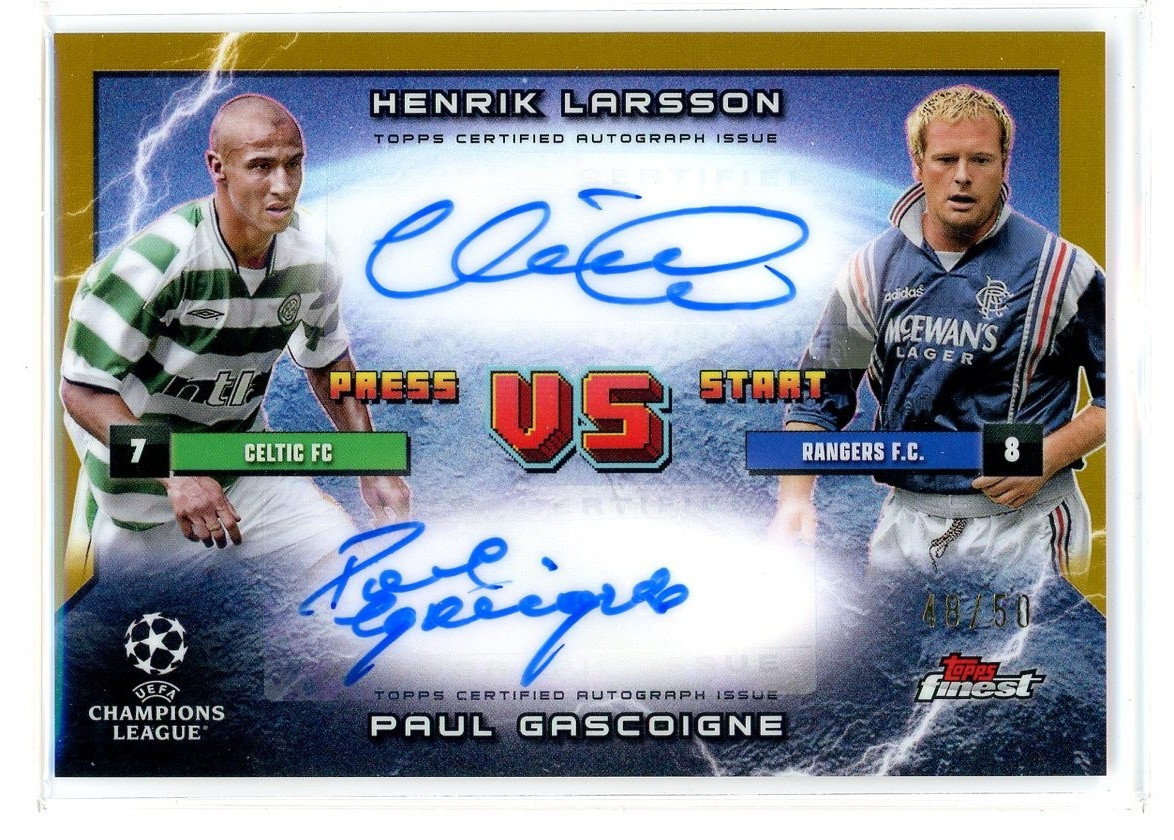Henrik Larsson / Paul Gascoigne 2024 Topps Finest UEFA Club