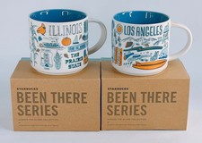 Starbucks Mug Been There Series Collection Los Angeles & Illinois Set of 2