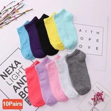 Women Soft Cotton Ankle Socks Colorful Multi-Pattern Athletic  Casual Sports US