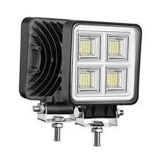 LED Tractor Lights 2PCS 4Inch 11400LM 12V Flood Beam Driving Lights BLACK