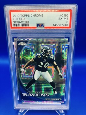 2010 Topps Chrome - Ed Reed #C192 X-Fractor PSA Ravens HOF