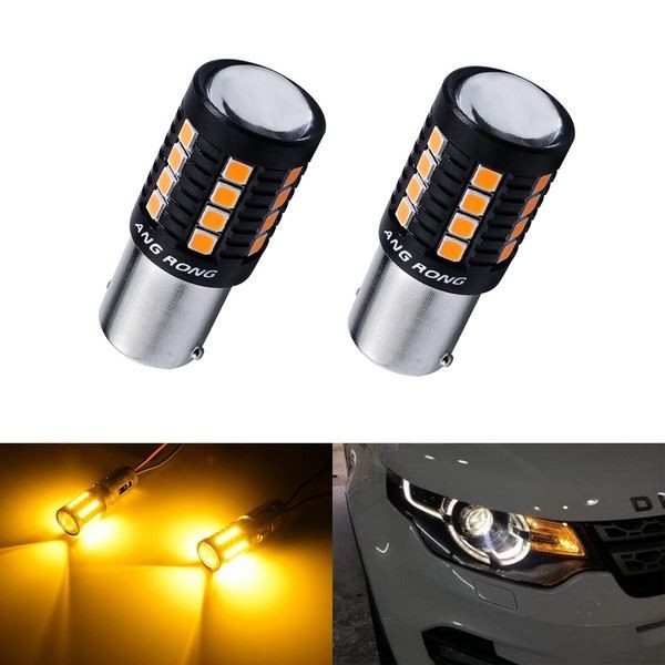 2X 382 1156 Ba15S Led-Birne Amber Blinker Tagfahrlicht Canbus Indicator-image