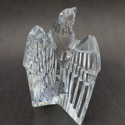 Steuben Eagle Bird Figurine Crystal Glass Art Glass Discontinued Signed - Picture 4 of 16